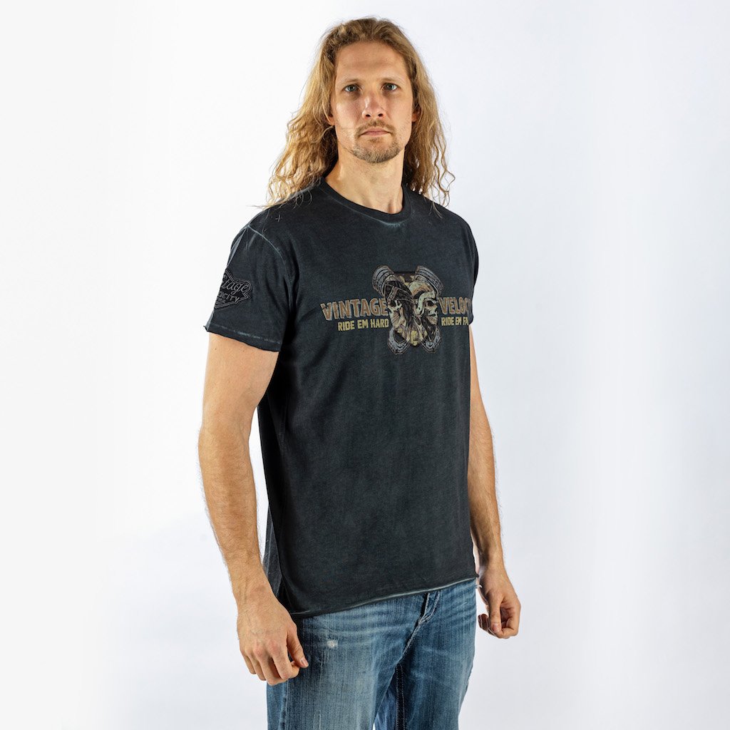 Vintage Velocity Biker Vs Hipsters Tee