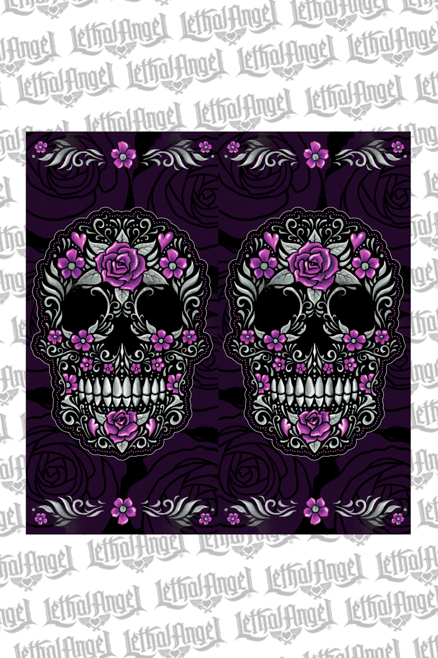 Floral Skull Face Mask