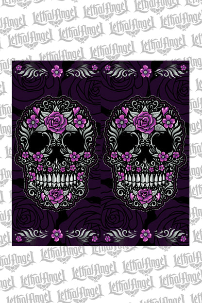 Floral Skull Face Mask