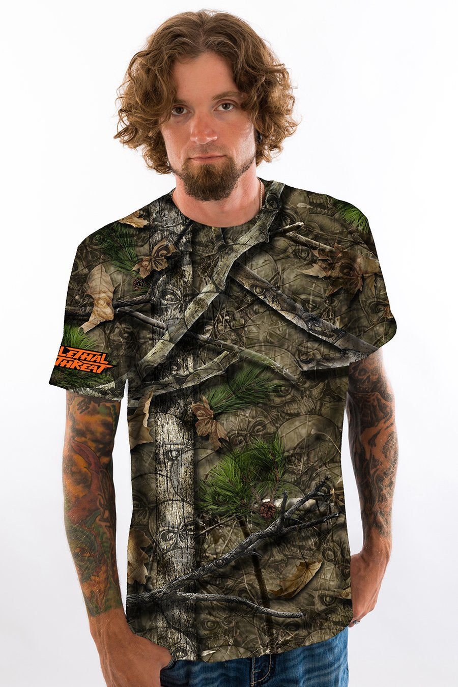 Men Backwoods Skull Camo  Shirt