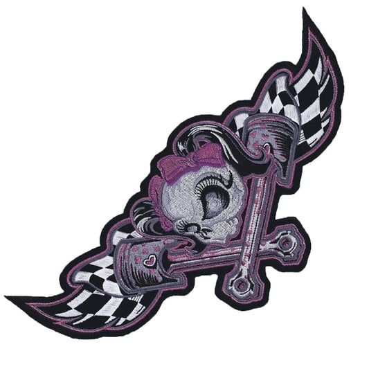 Girl Skull Race Flag