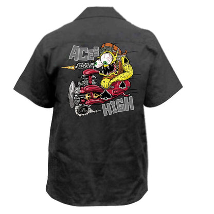 Aces High Monster Embroidered Work Shirt