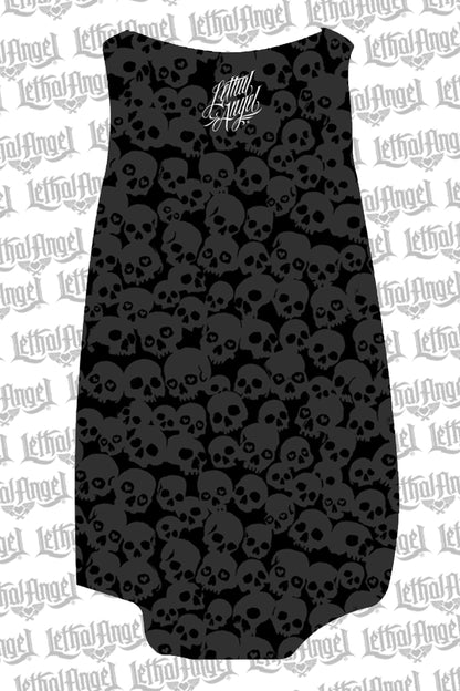 Rosary Skull Burn Out Tank Top