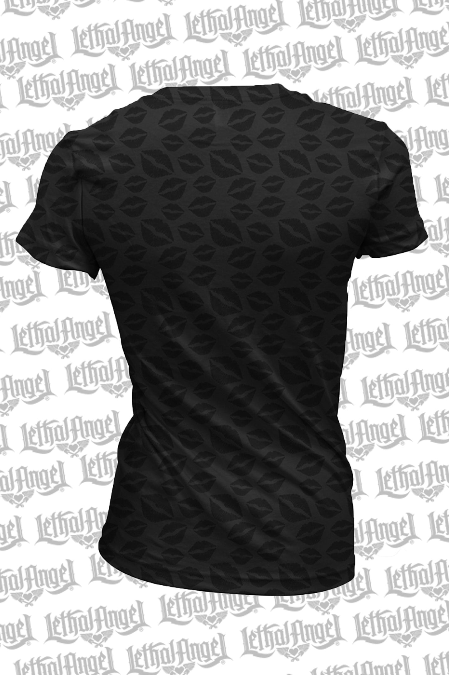 Razor Lips Burn Out Scoop Neck Tee