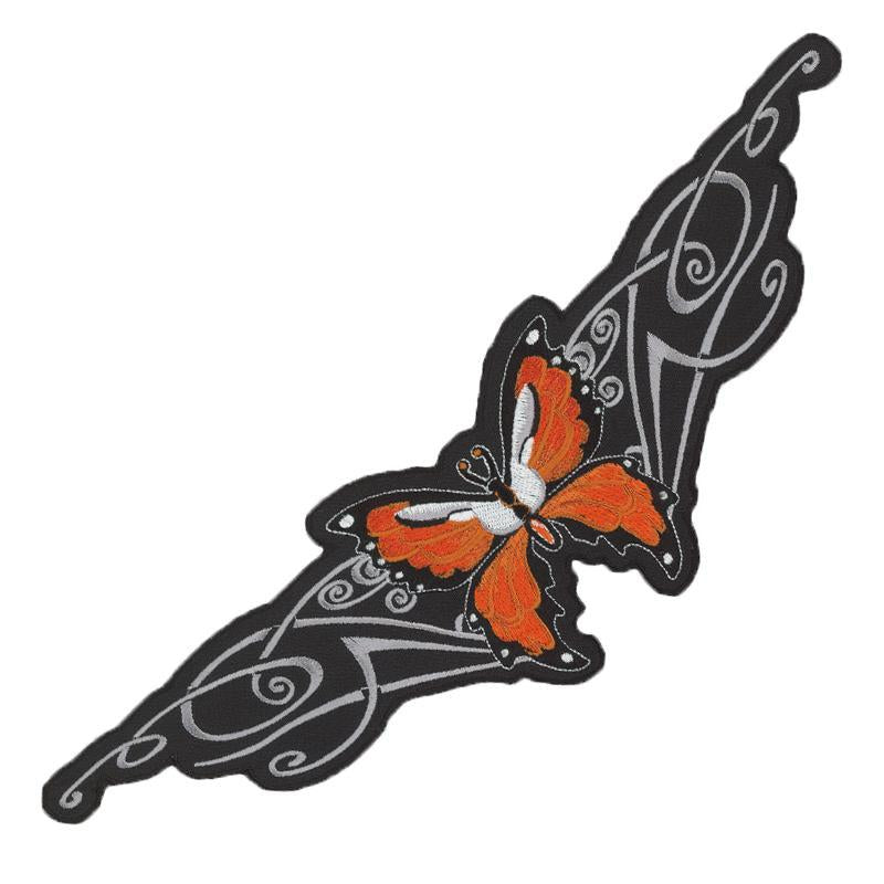 Tribal Orange Butterfly Patch