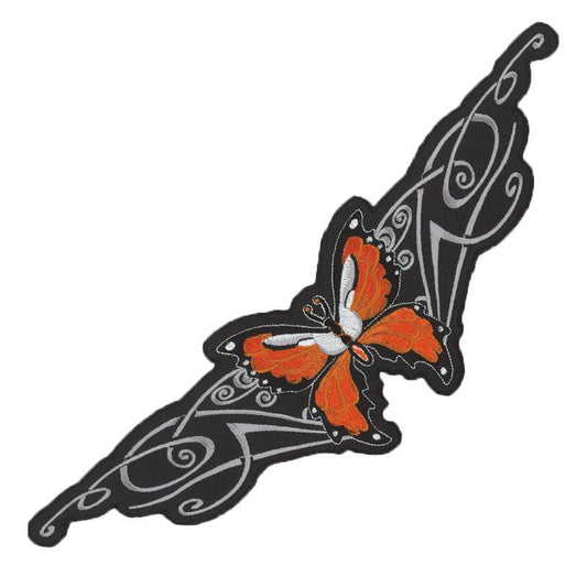 Tribal Orange Butterfly Patch