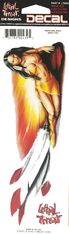 Indian Girl Right Decal