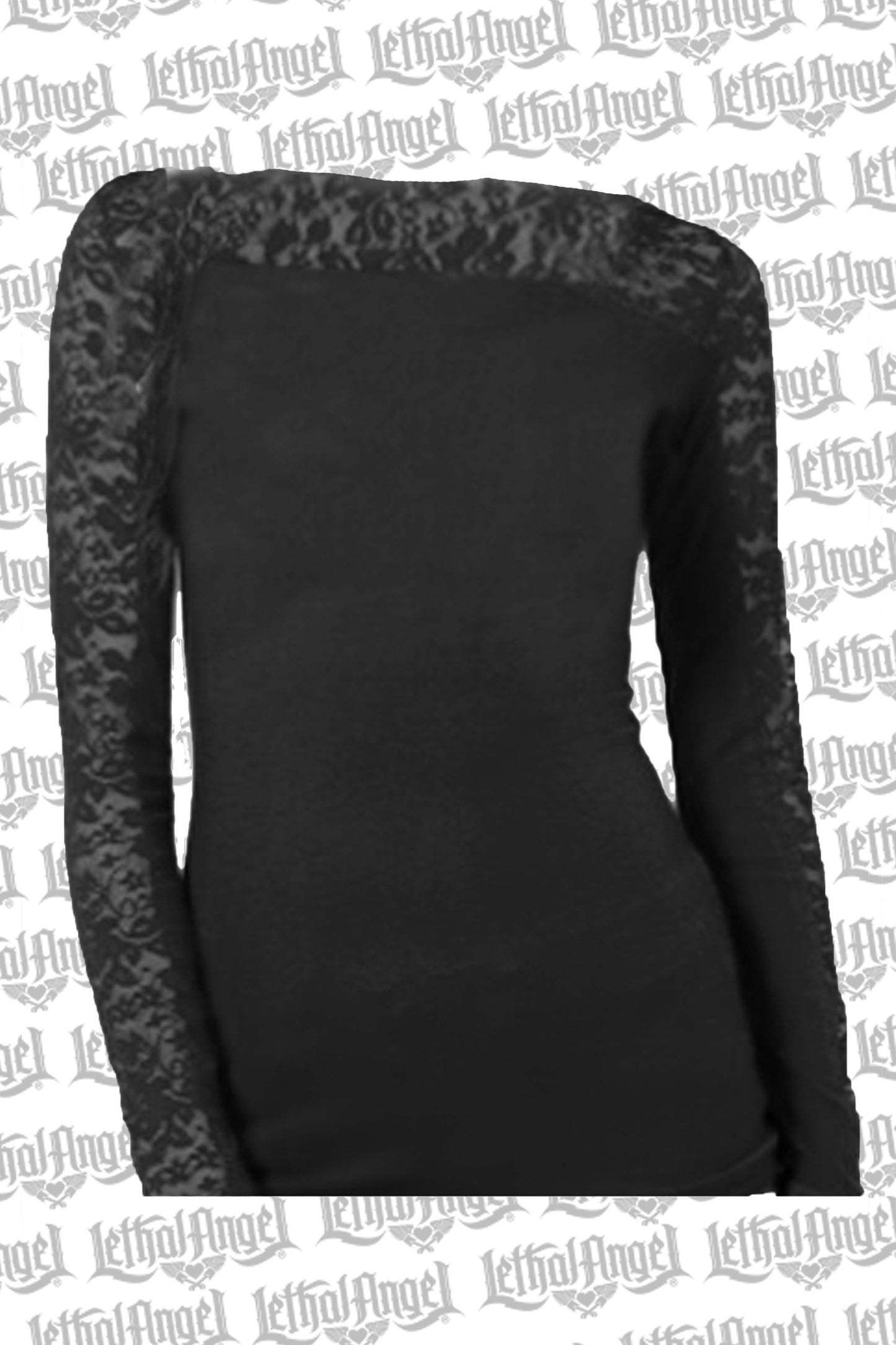 Peacock Feather Skull Long Lace Sleeve