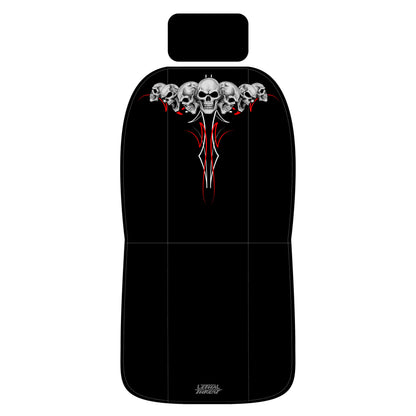 Pinstripe Skulls Seat Covers