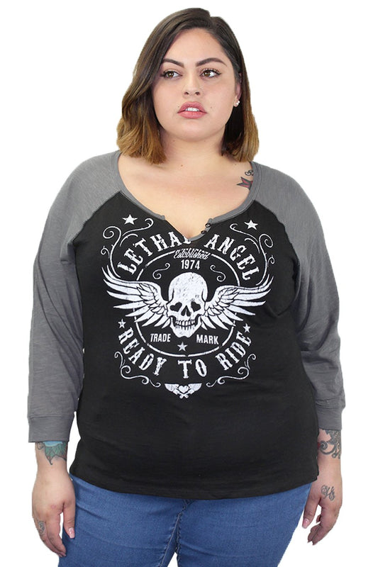 Ready to Ride Raglan 3/4 Sleeve Shirt