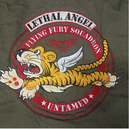Untamed Army Green Embroidered Button Down Shirt